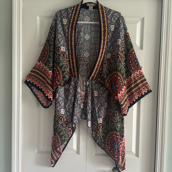 Flying Tomato Other - Flying Tomato Multi-Color Open Front Kimono - Size M/L